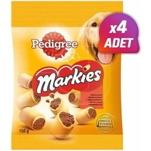 4 Adet - Pedigree Markies Köpek Ödül Bisküvisi 150 gr