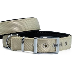 Elit Dokuma Köpek Boyun Tasması Haki Medium 2,5X37-45 cm