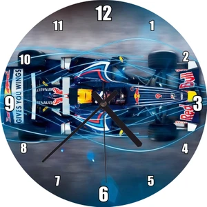 Cakatablo Formula 1 Redbull Team Duvar Saati (Çap 30X30 Cm)