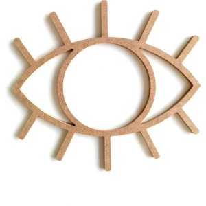 Kirpikli Göz Kesim Makrome Boyanabilir 30 cm Ham Mdf 6 mm