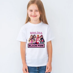 Isme Özel Blackpink Baskılı Unisex Çocuk Tişört T-Shirt Mr-03