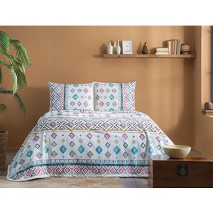 Landers Turkuaz Tek Kişilik Emprime Pike Takımı