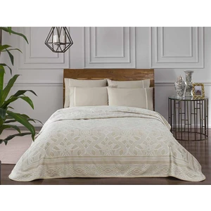 Salice Bej Çift Kişilik Jakar Pike Takımı