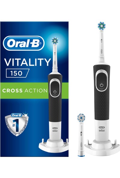 Oral-B Vitality D150 Şarj Edilebilir Diş Fırçası Cross Action+ 1 Yedek Başlık