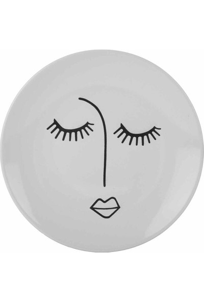 Bella Maison Face Stoneware Pasta Tabağı 6'lı Beyaz 21 cm