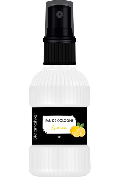 Cleanaive Eau De Cologne Lemon (50ML) - 80 Derece Sprey Kolonya - Limon