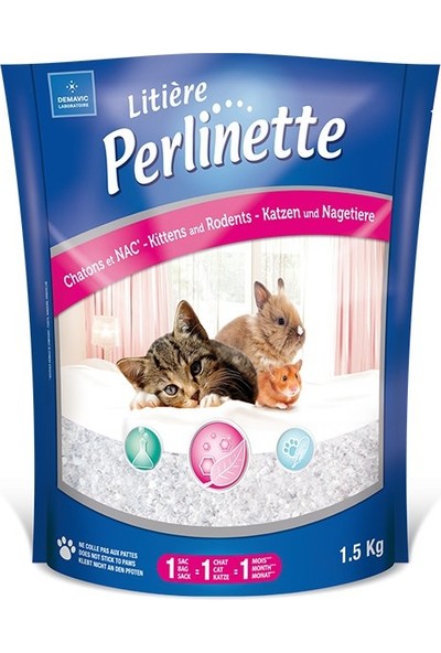 Perlinette Kitten&rodent Yavru Kedi ve Kemirgen Kristal Kumu 1.5 kg 3.7 Lt
