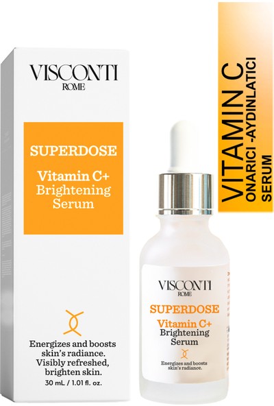 Visconti Isconti Rome Superdose Vıtamin C Serum Aydınlatıcı ve Cilt Tonu Eşitleyici 30 ml