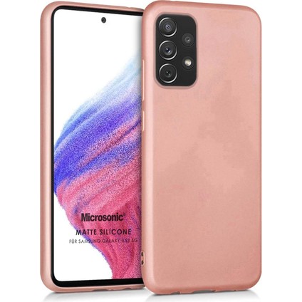 Matte Silicone Samsung Galaxy A53 5g Kılıf Rose Gold