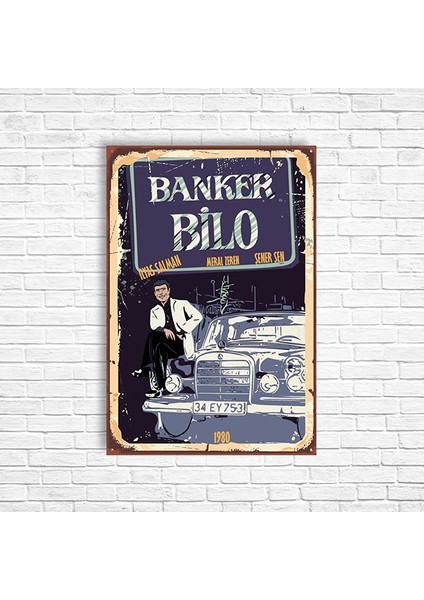 Banker Bilo Ilyas Salman Retro Ahşap Poster