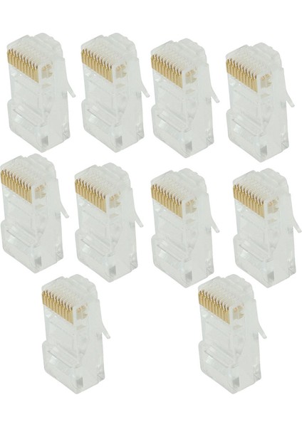10 Adet Cat5 Keystone RJ50 Ethernet Ağ Lan Ağ Modülü 10P10C (Yurt Dışından)