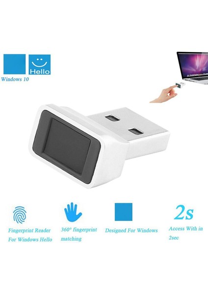 Pc Oturum Açma Kilidi Için USB Parmak Izi Okuyucu Kimliği Hızlı Eşleştirme (Yurt Dışından)