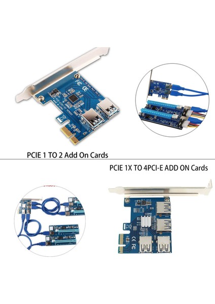 Btc Ltc Için Pcı-E 1 Ila 4 Pcı-Express 16X Yuvaları Yükseltici Kart (Yurt Dışından)