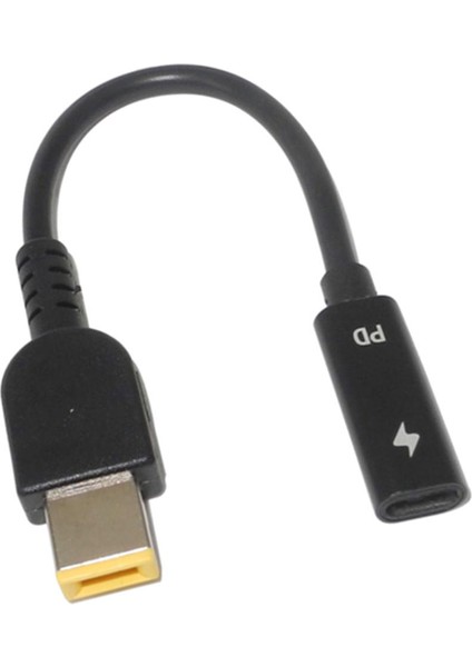 Laptop Güç Kablosu USB Tip-C Kadın Lenovo Için Kare Fiş Şarj Cihazı (Yurt Dışından)