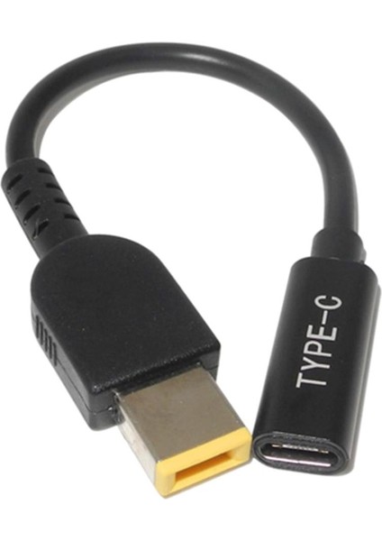 Laptop Güç Kablosu USB Tip-C Kadın Lenovo Için Kare Fiş Şarj Cihazı (Yurt Dışından)