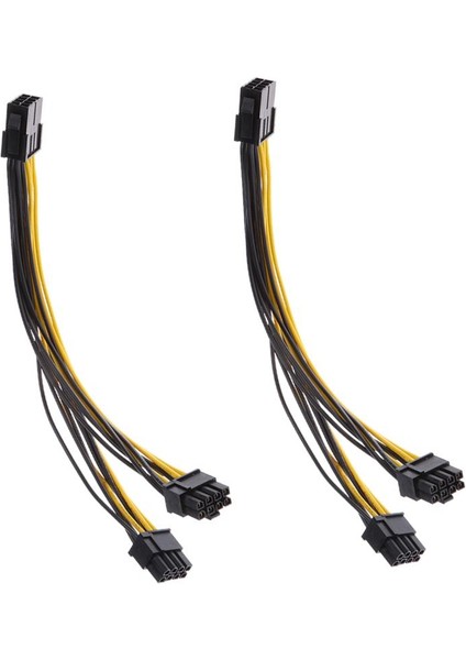 2 Adet 8pin Express 2 x Pcıe 8 (6 + 2) Pın Grafik Video Kartı Splitter Kablosu (Yurt Dışından)