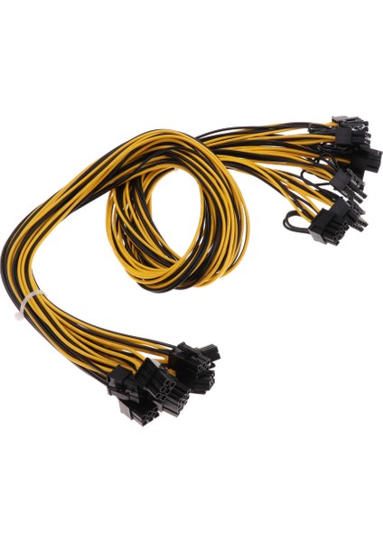8 Adet Power Splitter Kablo Pcı-E 6pın - 6 + 2-Pin Grafik Tel (Yurt Dışından)