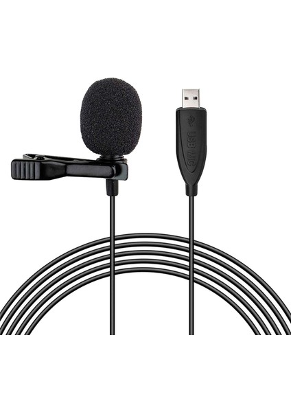 USB Lavalier Yaka Mikrofon Bilgisayar Dizüstü Pc Için Omnidirectional Mic (Yurt Dışından)