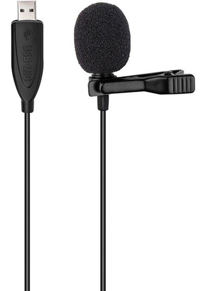 USB Lavalier Yaka Mikrofon Bilgisayar Dizüstü Pc Için Omnidirectional Mic (Yurt Dışından)