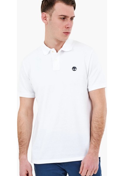 Basic Polo Beyaz Erkek T-Shirt TB0A26N41001