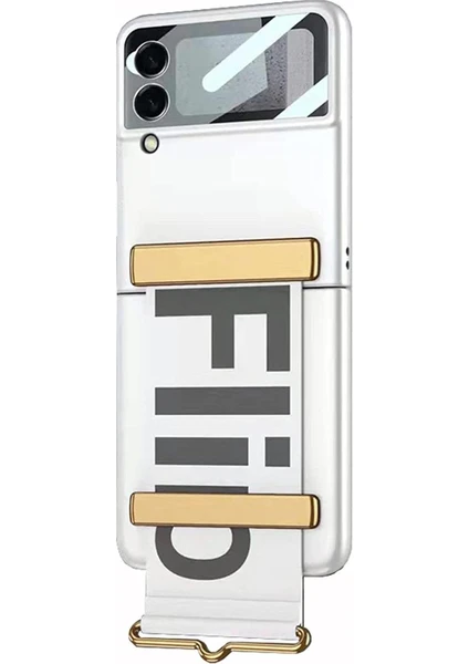 Samsung Galaxy Z Flip 3 Kılıf Flio Strap Gümüş