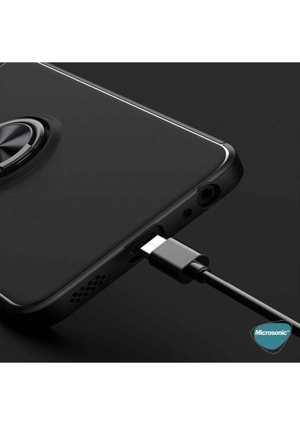 Vivo Y32 Kılıf Kickstand Ring Holder Siyah Rose indirimleri