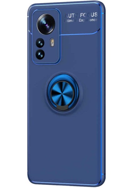 Xiaomi Mi 12 Pro Kılıf Kickstand Ring Holder Lacivert