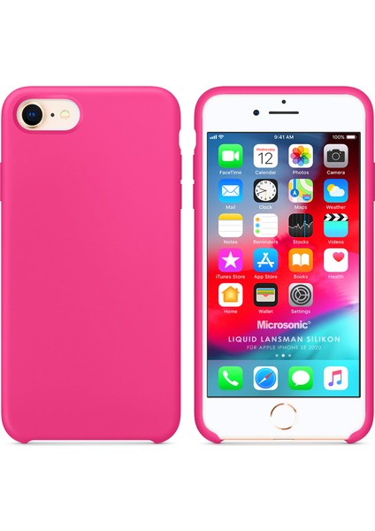 Apple iPhone Se 2022 Kılıf Liquid Lansman Silikon Pitaya