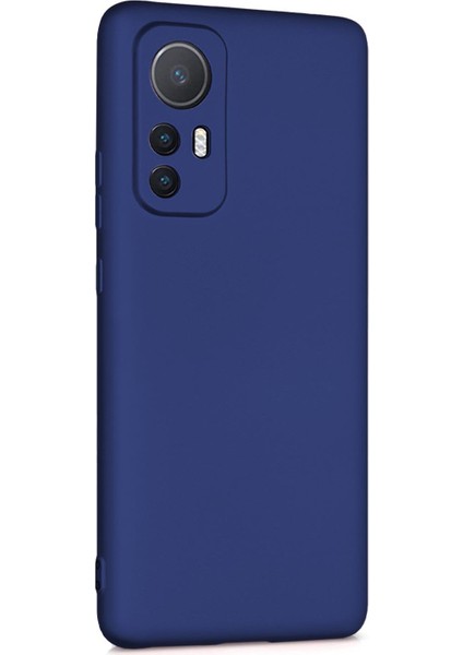 Matte Silicone Xiaomi Mi 12 Kılıf Lacivert