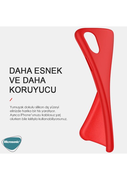 Apple iPhone Se 2022 Kılıf Liquid Lansman Silikon Papaya