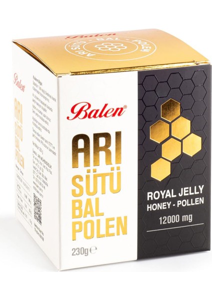 Arı Sütü Bal Polen Karışımı 12000 Mg 230 gr Arısütü