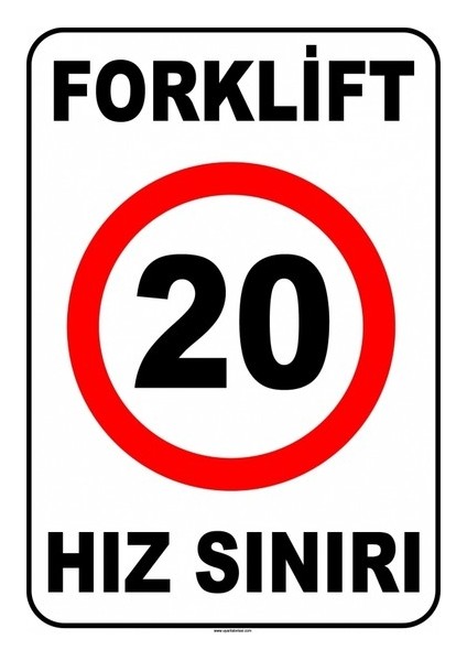 As Grup At 1426 - Forklift Açık Alan Hız Sınırı, 20 Km/saat