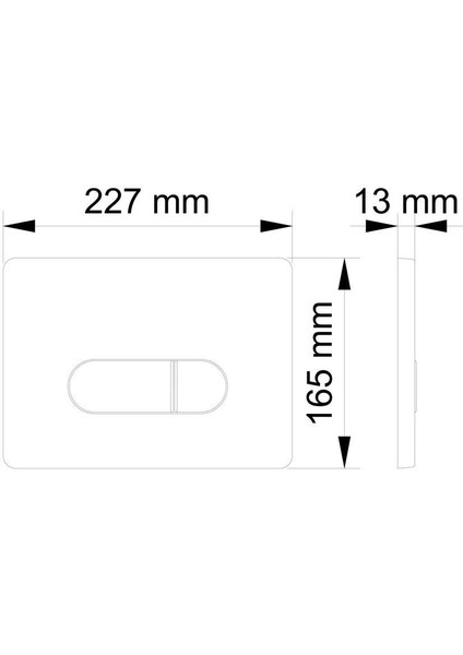 Siena Mat Krom Gömme Rezervuar Kumanda Paneli Basma Butonu 228.001