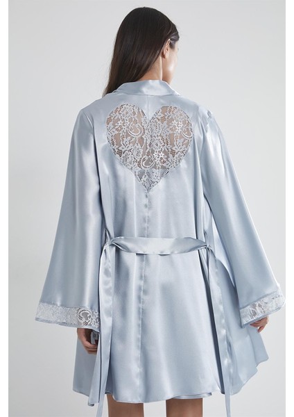 4090 Ikili Saten Gecelik - Sabahlık Takımı