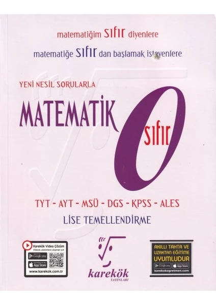 Karekök Yayıncılık Yeni Nesil Sorularla Matematik Sıfır