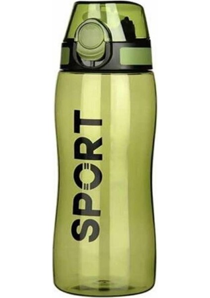 Plasti Pipetli Rio Su ve Detoks Su Şişesi Matara Policarbon 750 ml -Yeşil