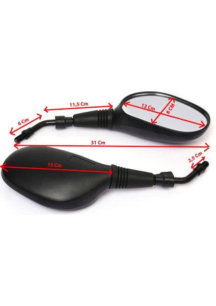 Asya 125 10 mm Düz Diş Ayna