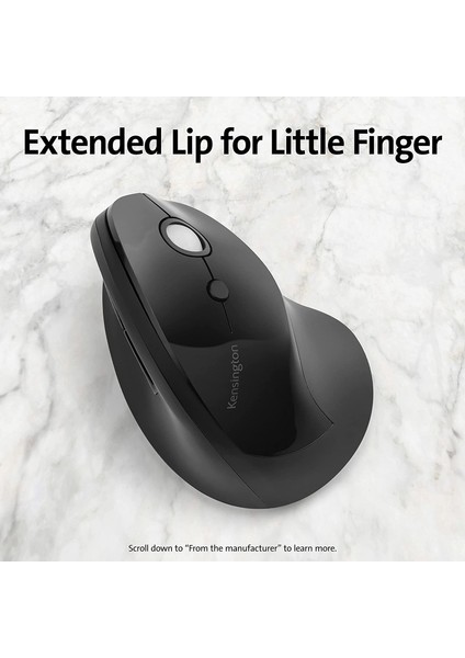 Pro Fit Ergo Dikey Kablosuz Siyah Mouse