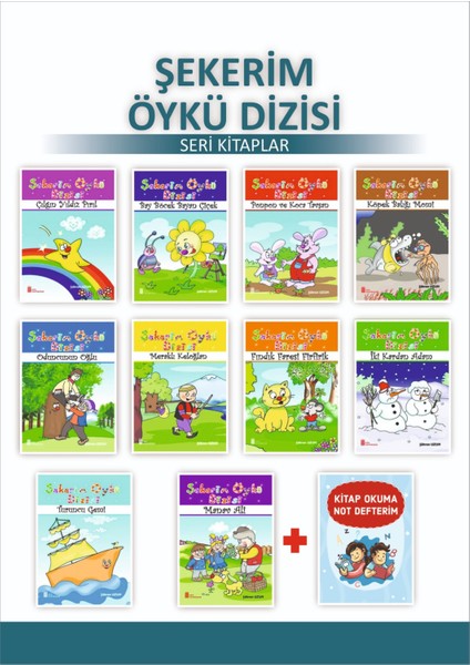 Ata 1. Sınıflar İçin Şekerim Öykü Dizisi + Kitap Okuma Not Defteri