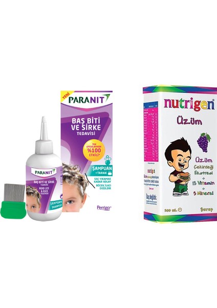 Paranit 100 ml Şampuan + Üzüm Çekirdeği Ekstresi Multivitamin Şurup 200 ml