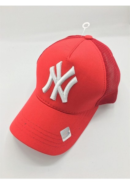 Eleven Market Fileli New York Yankees Nakışlı Şapka Kırmızı Beyaz Ny Şapka