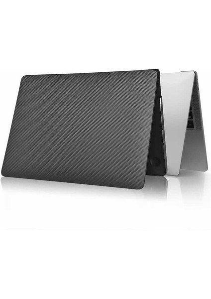 Ikavlar MacBook Pro 14 M1 2021 Kapak A2442 Uyumlu Karbon Fiber Görünümlü Koruyucu Kılıf