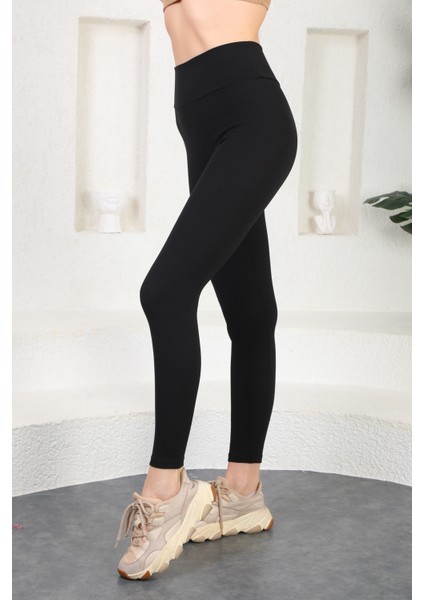 Seamless Yüksek Bel Günlük Spor Kadın Fitilli Tayt fırsatları