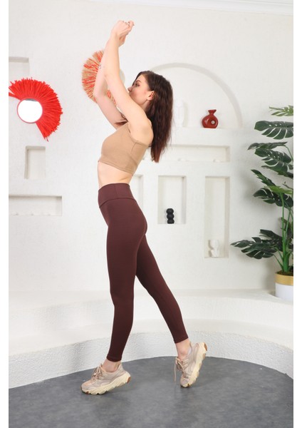 Seamless Yüksek Bel Günlük Spor Kadın Fitilli Tayt fırsatları