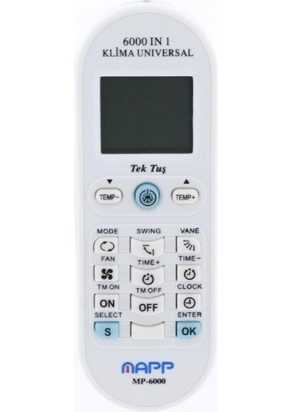 Universal Evrensel Tüm Markalar Modeller Akıllı Klima Kılima Kumanda Unıversal Kodlanabilir Programlanabilir