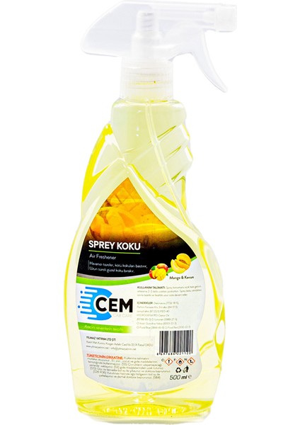 CAR CARE Sprey Koku Air Fresher Mango & Kavun 500 ML