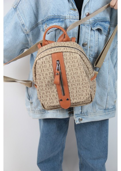 Vizon Taba Çok Bölmeli Astarlı Ayarlanabilir Askılı Kadın Sırt Çantası PBU2177 modelleri