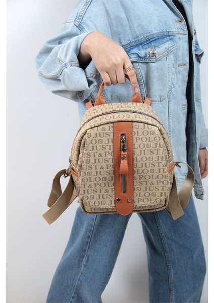 Vizon Taba Çok Bölmeli Astarlı Ayarlanabilir Askılı Kadın Sırt Çantası PBU2177 fırsatları