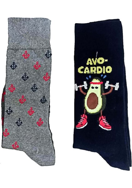 2'li Paket 4 Mevsim Erkek Soket Çorap