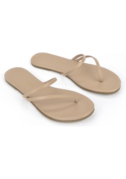 Tkees, Kadın Terlik 12136 TK4002 Krem
